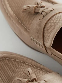 Next Wide Fit (G) Smart Loafers Neutral Beige