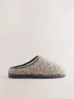 Next Borg Mule Slippers Neutral Clearance