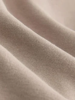 Next Neutral Brown Active Longline Overhead Seam Detail Supersoft Hoodie with Pockets Clearance