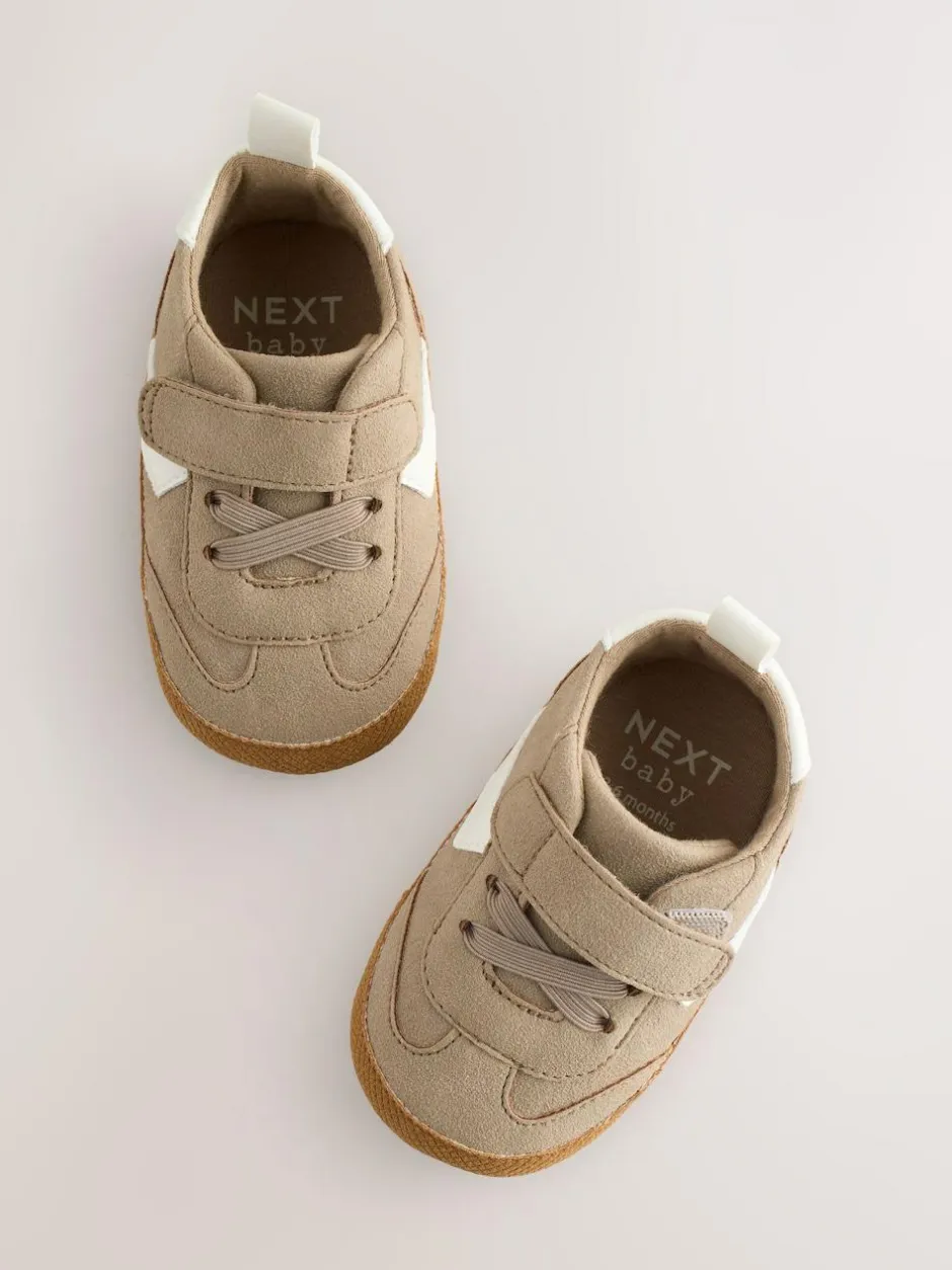 Next Touch Fastening Baby Trainers (0-2mths) Neutral Brown Best