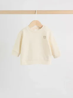 Next Baby Sweatshirt and Trousers Set (0mths-2yrs) Neutral Check Outlet
