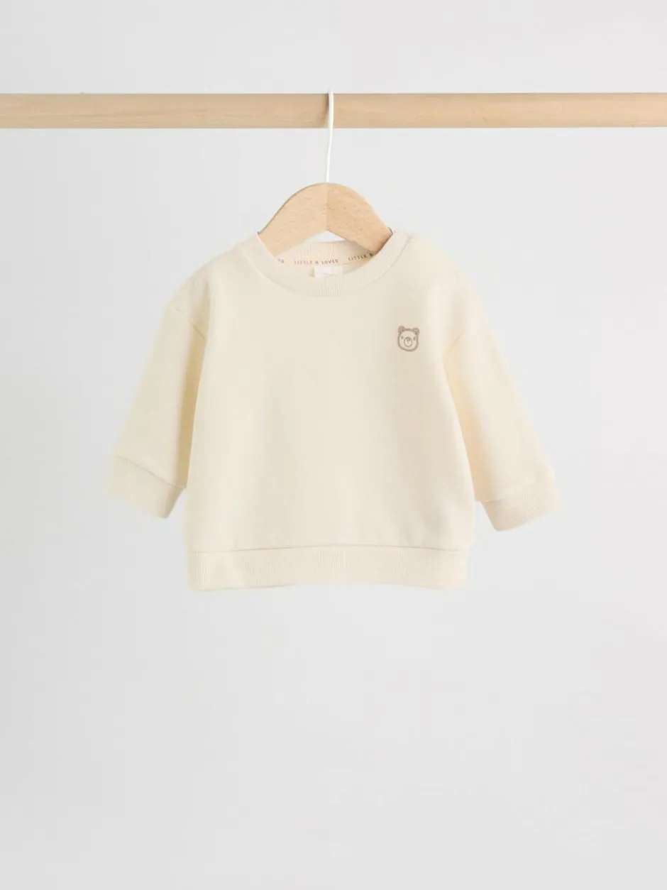 Next Baby Sweatshirt and Trousers Set (0mths-2yrs) Neutral Check Outlet
