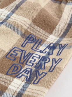 Next Baby Sweatshirt and Trousers Set (0mths-2yrs) Neutral Check Outlet
