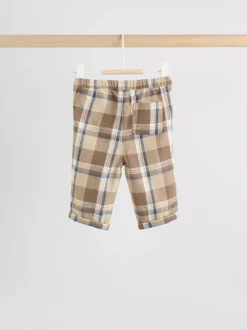 Next Baby Sweatshirt and Trousers Set (0mths-2yrs) Neutral Check Outlet