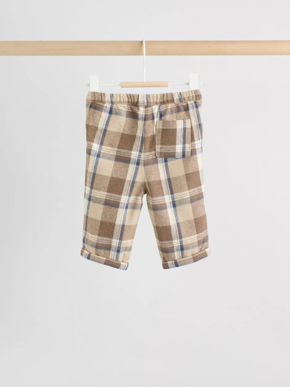 Next Baby Sweatshirt and Trousers Set (0mths-2yrs) Neutral Check Outlet