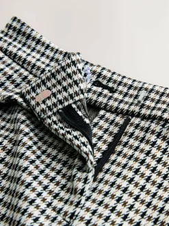 Next Ponte Pencil Skirt Neutral Check Discount