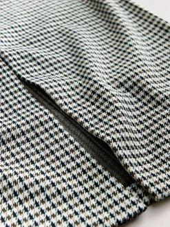 Next Ponte Pencil Skirt Neutral Check Discount