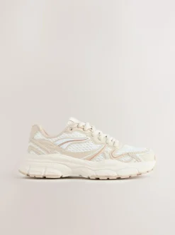 Next Neutral Chunky Lace up Trainers Hot