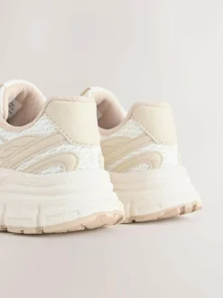 Next Neutral Chunky Lace up Trainers Hot