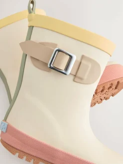 Next Buckle Wellies Neutral Colourblock New