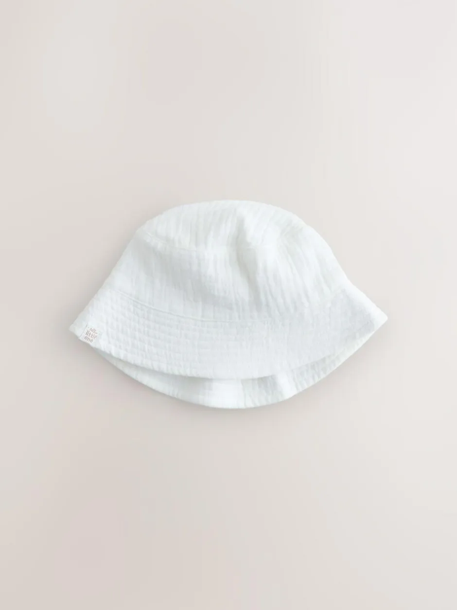 Next Crinkle Baby Bucket Hats 2 Pack Neutral Sale