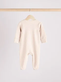 Next Neutral Hamish Baby 100% Cotton Sleepsuits 3 Pack (0mths-2yrs) Online