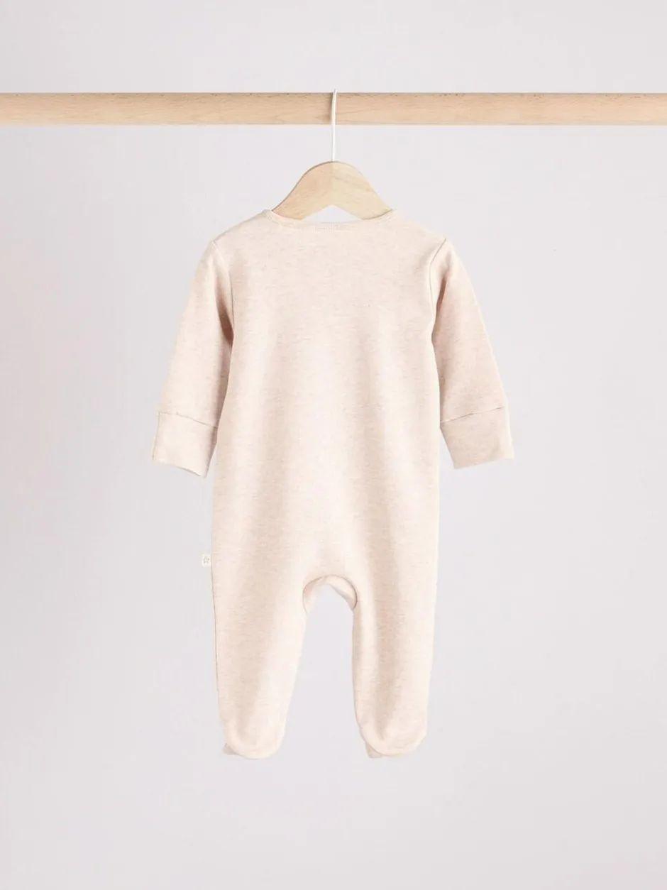 Next Neutral Hamish Baby 100% Cotton Sleepsuits 3 Pack (0mths-2yrs) Online