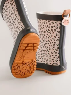 Next Wellies Neutral Leopard New