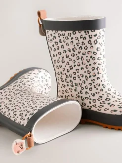 Next Wellies Neutral Leopard New