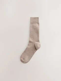 Next 5 Pack Embroidered Lasting Fresh Socks Neutral Marl Hot