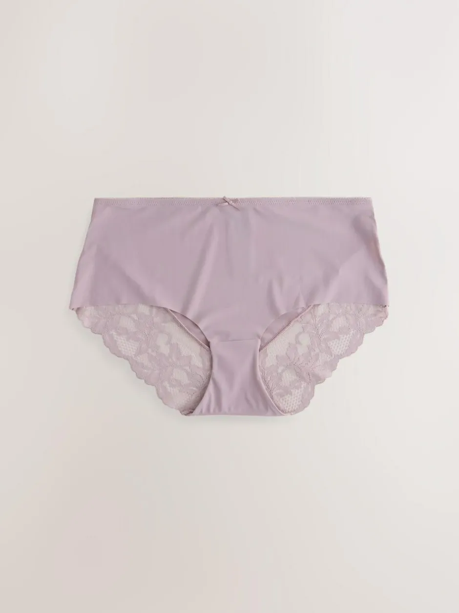 Next Neutral Midi No VPL Lace Back Briefs 5 Pack Outlet