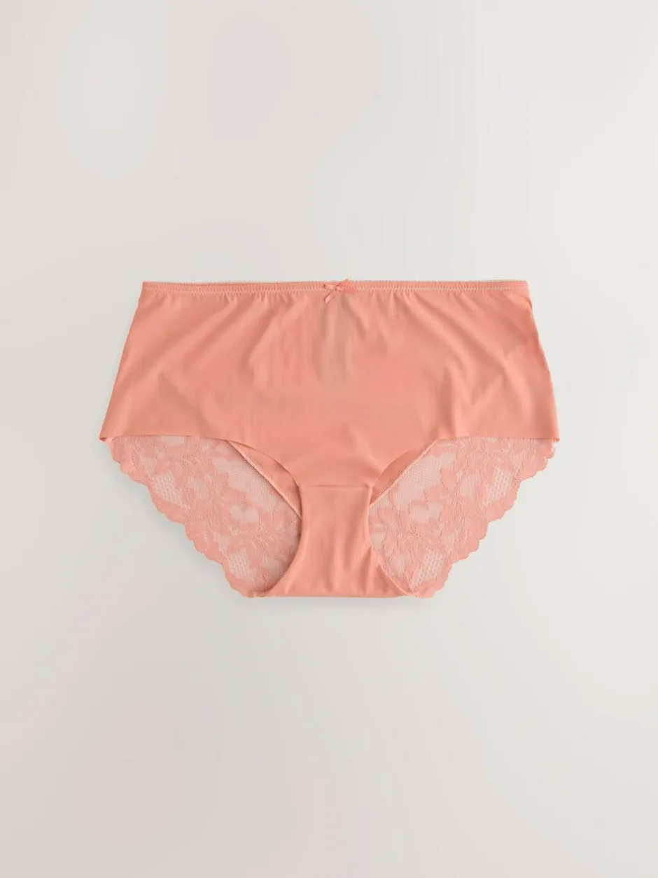 Next Neutral Midi No VPL Lace Back Briefs 5 Pack Outlet