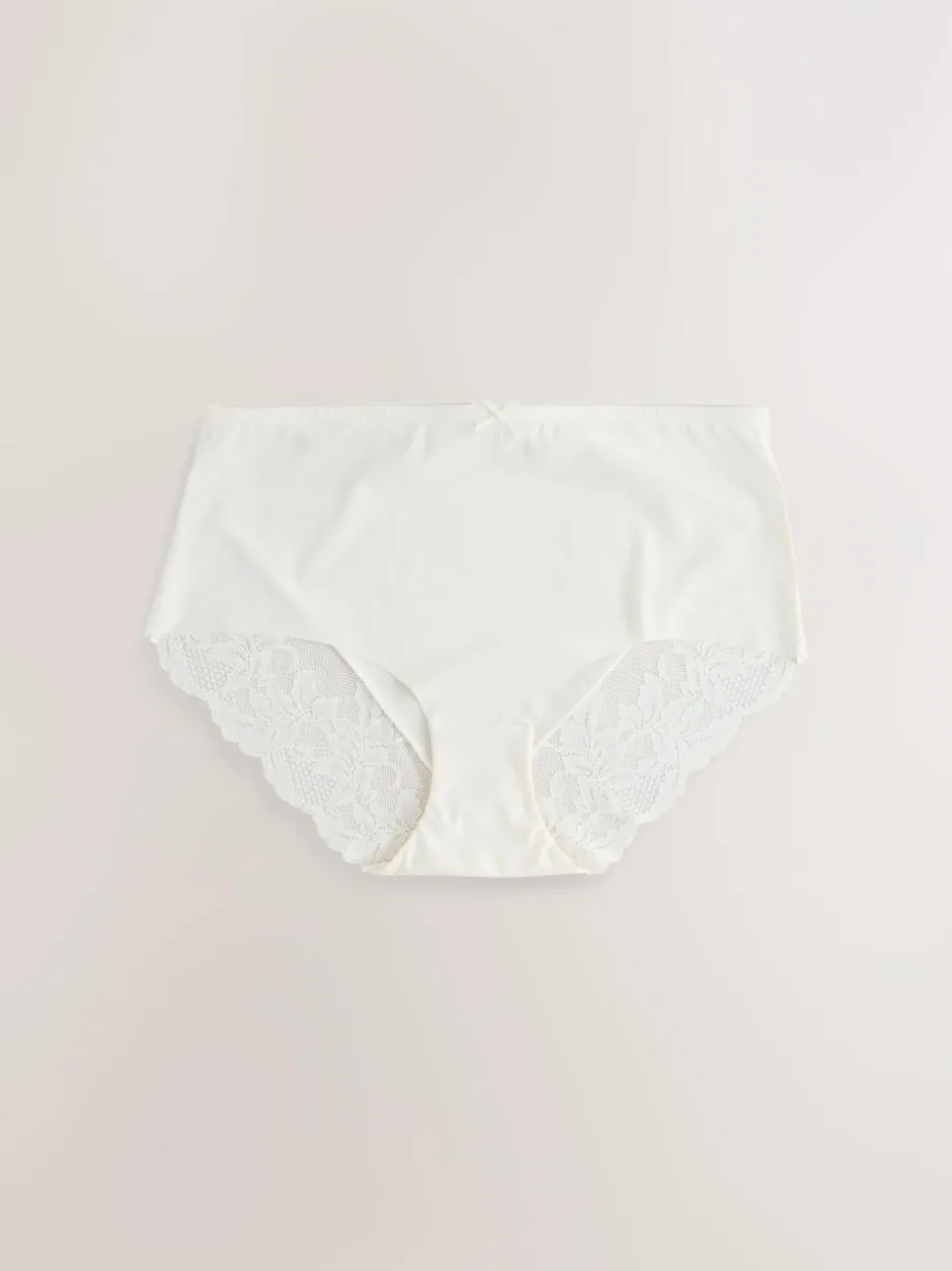 Next Neutral Midi No VPL Lace Back Briefs 5 Pack Outlet