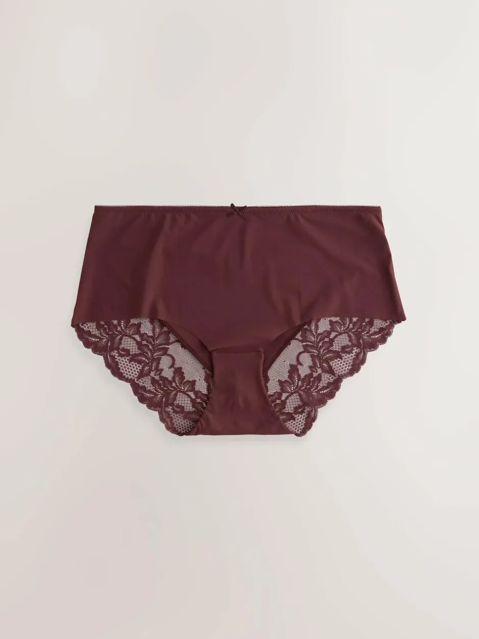 Next Neutral Midi No VPL Lace Back Briefs 5 Pack Outlet