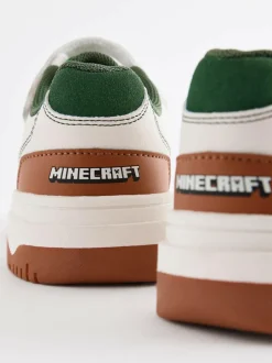 Next Neutral Minecraft Touch Close Elastic Lace Trainers Best
