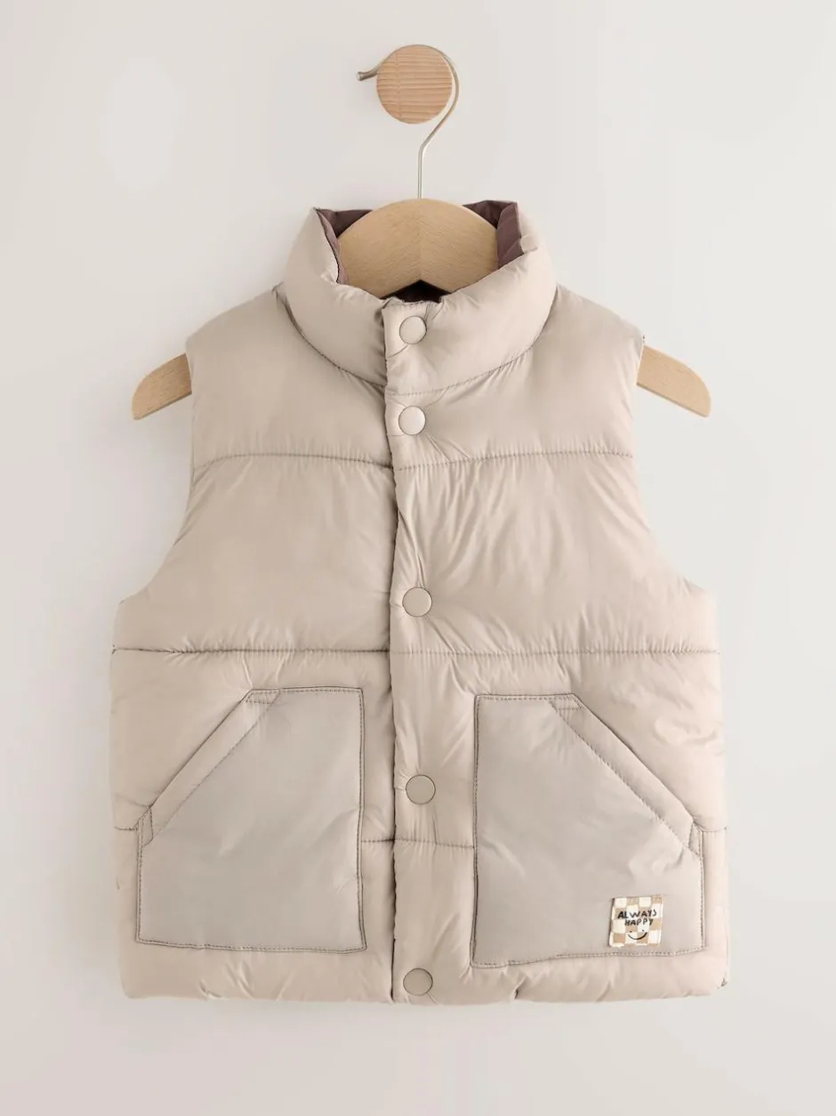 Next Neutral Padded Gilet (3mths-10yrs) New