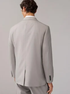 Next Neutral Regular Fit Textured Suit Jacket Sale