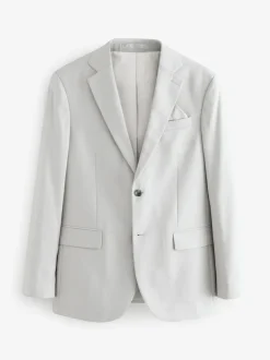 Next Neutral Regular Fit Textured Suit Jacket Sale