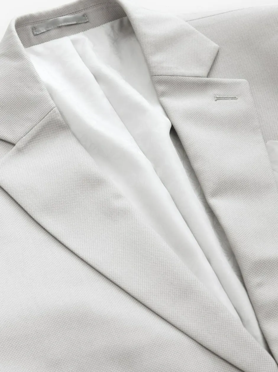 Next Neutral Regular Fit Textured Suit Jacket Sale