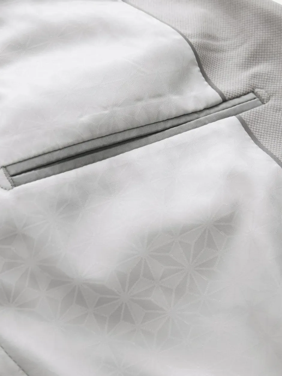 Next Neutral Regular Fit Textured Suit Jacket Sale