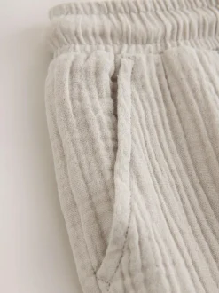 Next Soft Textured Pull On Trousers (3mths-7yrs) Neutral Sale