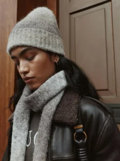 Next Neutral Space Dye Knitted Beanie Hat Hot
