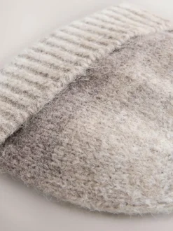 Next Neutral Space Dye Knitted Beanie Hat Hot