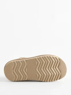 Next Neutral Standard Fit (F) Flatform Mini Warm Lined Water Repellent Suede Pull-On Boots Sale