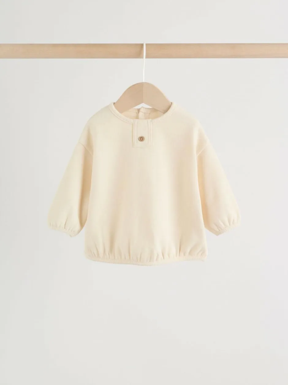 Next Neutral Stripe Sweat Top and Trousers Baby Set (0mths-2yrs) Best