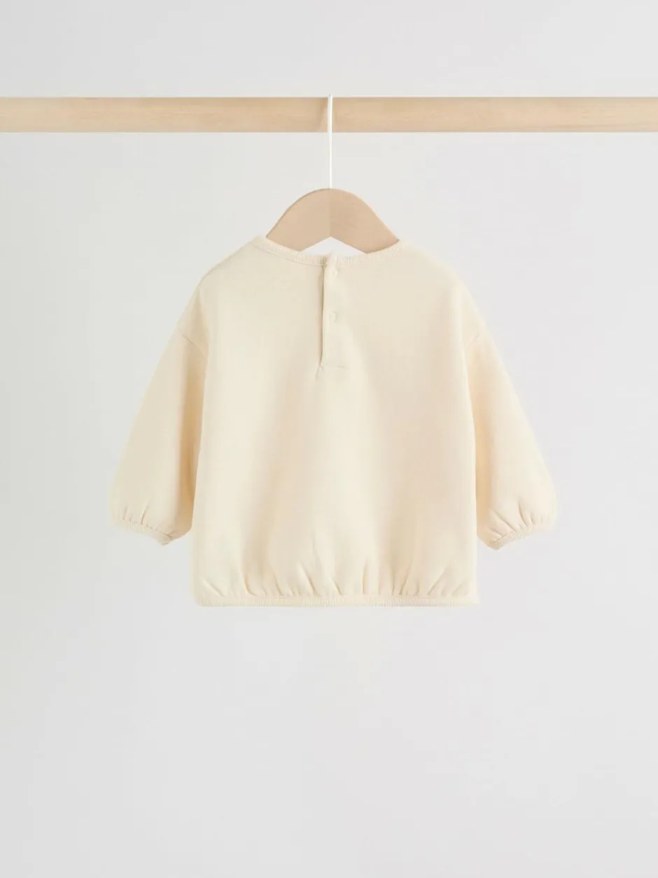 Next Neutral Stripe Sweat Top and Trousers Baby Set (0mths-2yrs) Best
