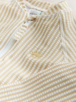Next Striped Sunsafe Swimsuit and Hat Set (3mths-7yrs) Neutral Online