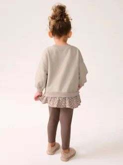 Next Long Sleeve Top and Leggings Set (3mths-7yrs) Neutral Tan Hot