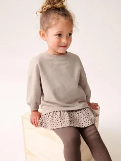 Next Long Sleeve Top and Leggings Set (3mths-7yrs) Neutral Tan Hot