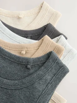 Next Neutral Vests 5 Pack (1.5-16yrs) Online