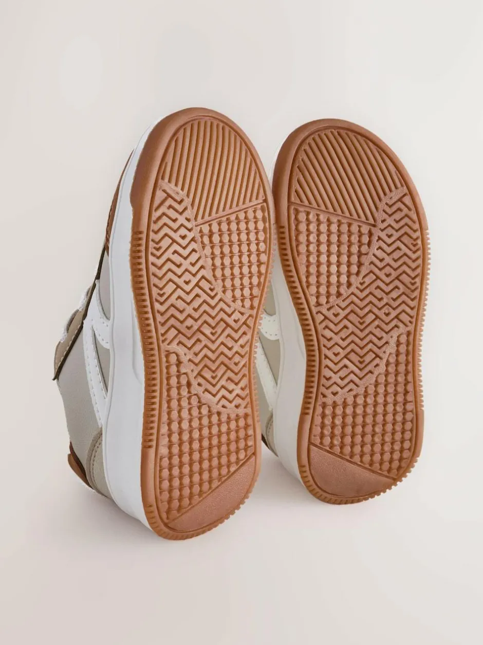 Next Wide Fit (G) Elastic Lace Trainers Neutral Clearance