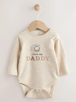 Next Baby Bodysuits 1 Pack Neutral Zebra I Love My Daddy Hot