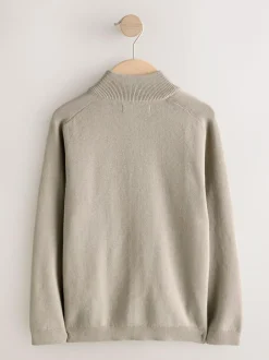 Next Neutral Zip Through Knitted Cardigan (3-16yrs) Sale