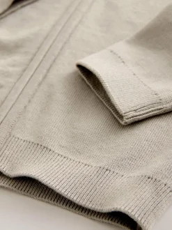 Next Neutral Zip Through Knitted Cardigan (3-16yrs) Sale