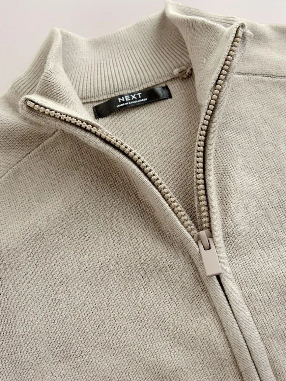 Next Neutral Zip Through Knitted Cardigan (3-16yrs) Sale