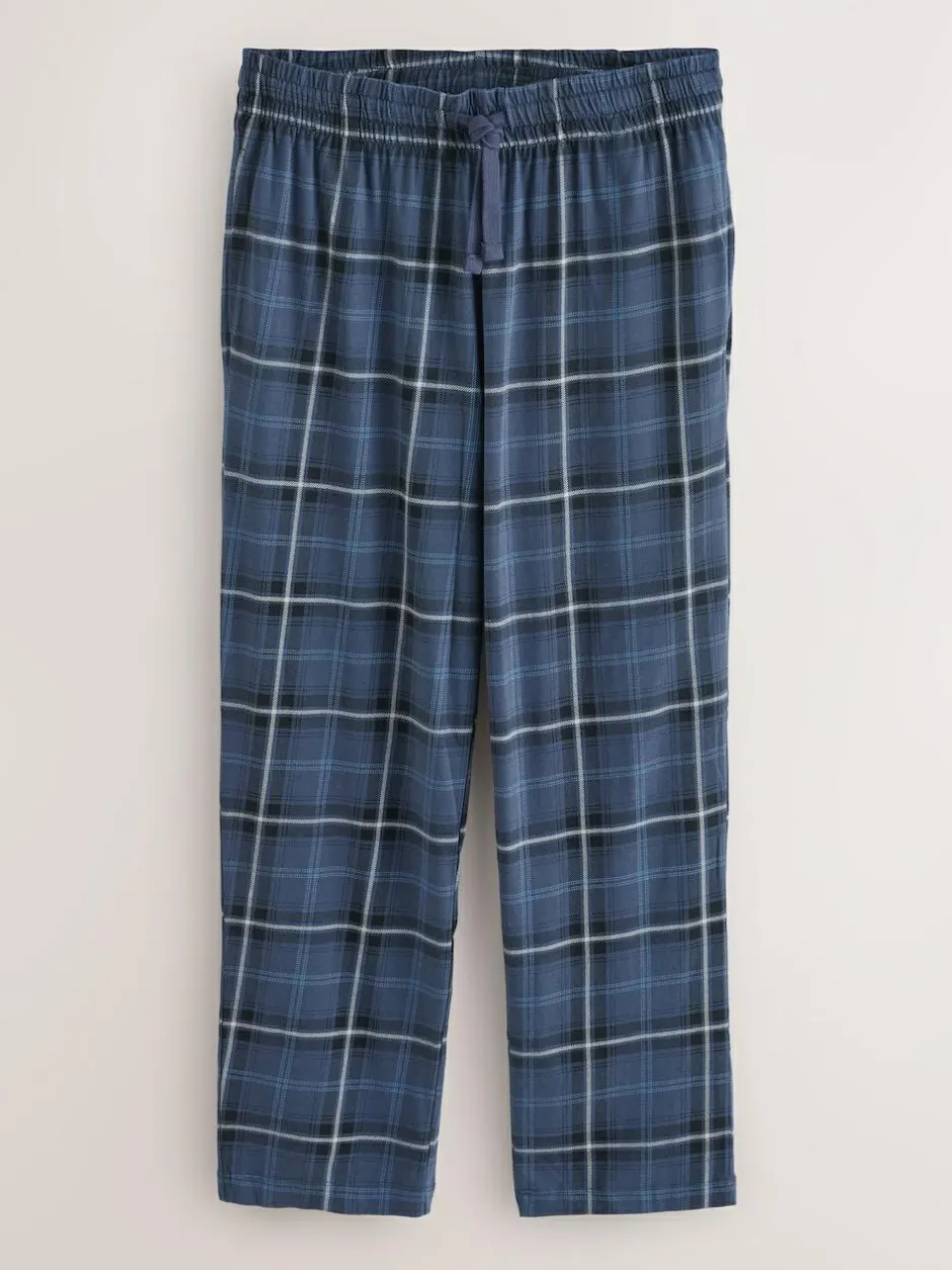 Next Neutral/Navy Check Jersey Short Sleeve Pyjamas Set 2 Pack Online
