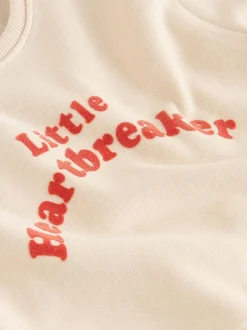 Next Neutral/Red Heartbreaker Sweatshirt and Leggings Baby Set (0mths-2yrs) Outlet