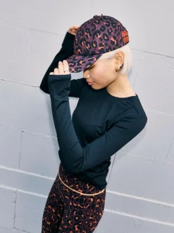 Never Fully Dressed Cotton Twill Cap Burgundy Leopard Best
