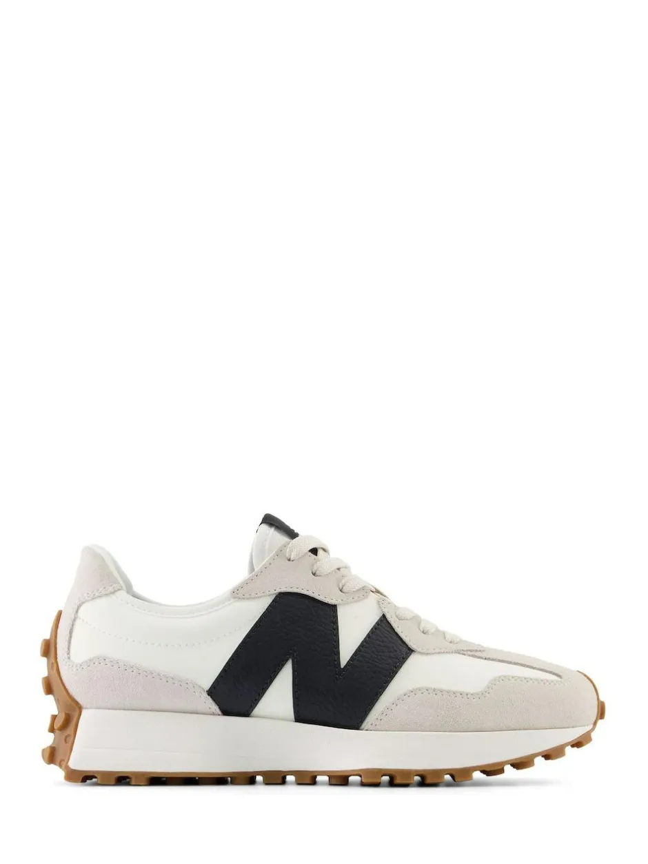 New Balance 327 Trainers Black on White Discount