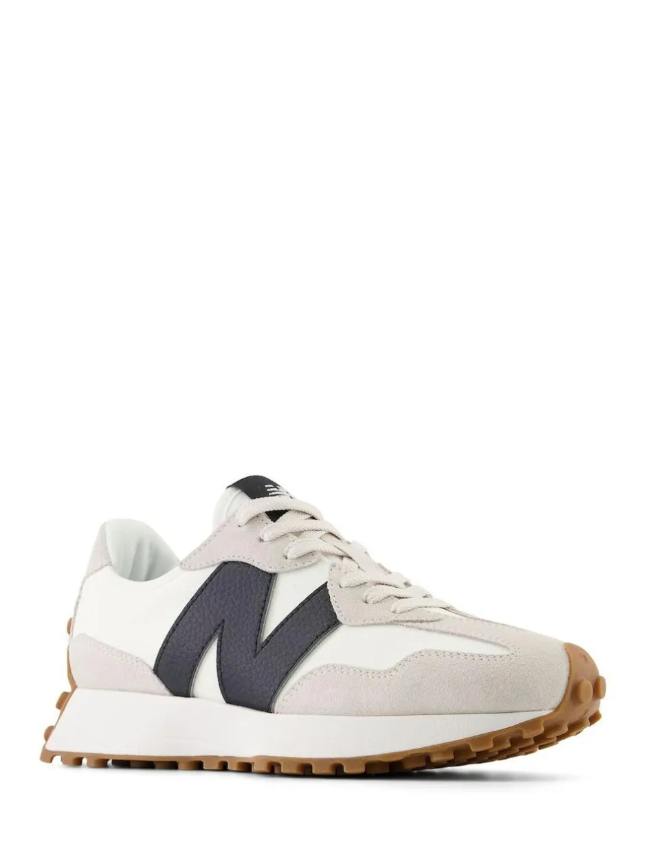 New Balance 327 Trainers Black on White Discount